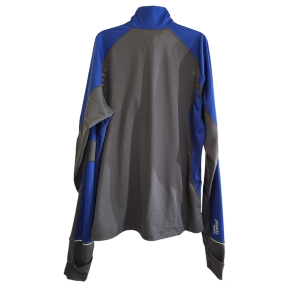Mountain Hardwear AirShield Soft Shell Zip Front Jacket Large Blue Black - Picture 4 of 8